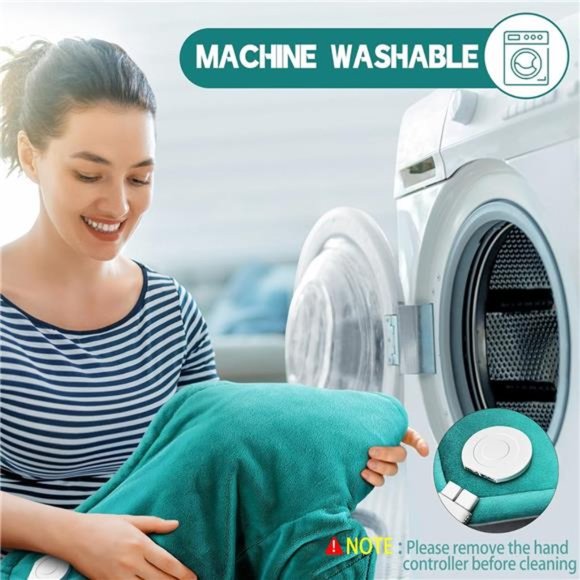 Heating Pad for Neck Shoulder & Back Pain Relief, Electric Weighted Heating Pad - Picture 7 of 7